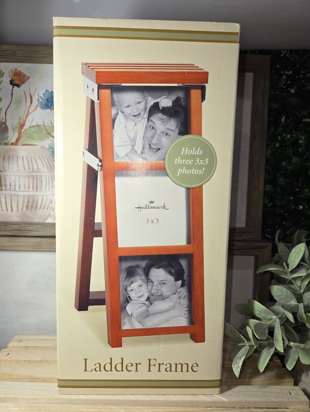 Wooden Step Ladder Picture Frame (3”x3” Photos) Hallmark‎ Brand